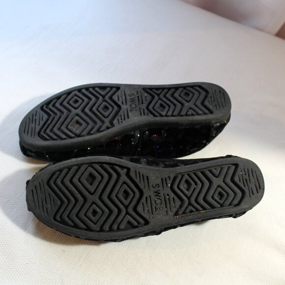 TOMS Black Cat Sparkly Alpargatas, Halloween, Cat Lady, Size 5.5 - Picture 7 of 7
